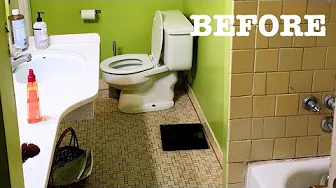 BEFORE & AFTER: Outdated 90's Bathroom Makeover!  - Thrift Diving