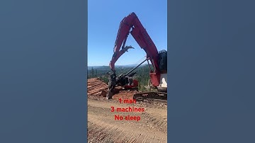 1 man and 3 machines, small time logging in southern Oregon