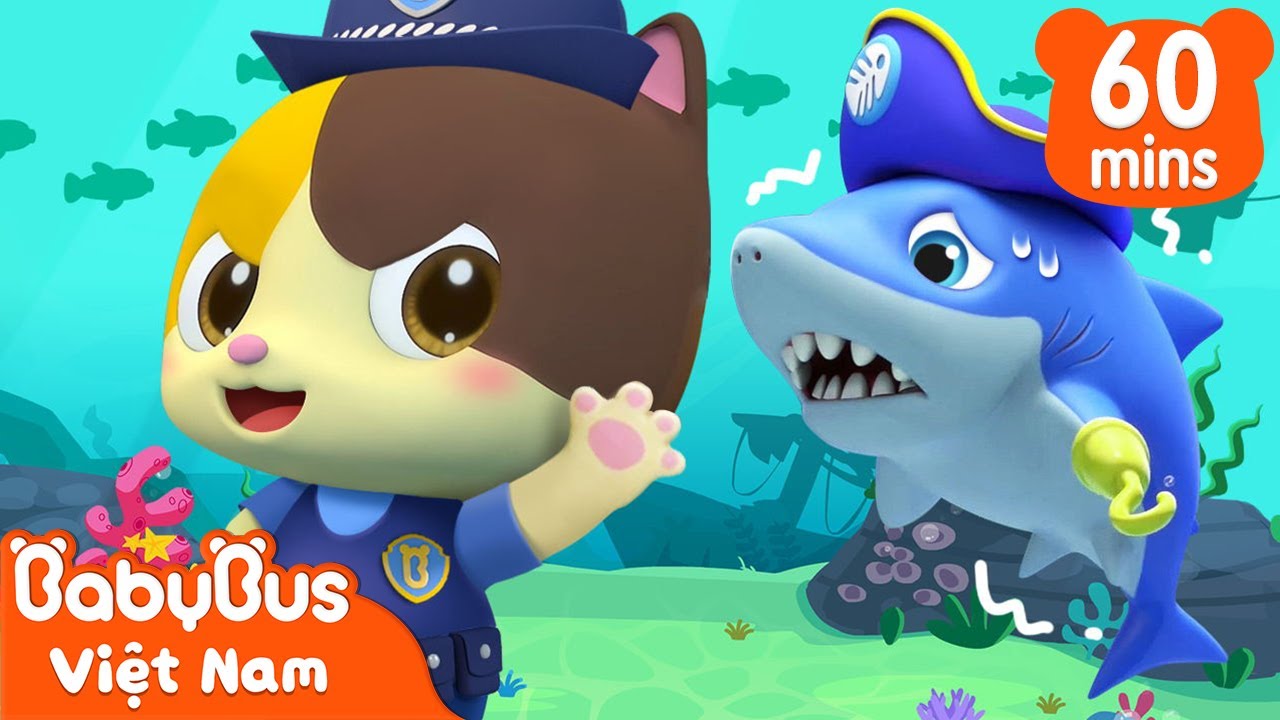 Trò chơi cảnh sát và cá mập cướp biển | Thám hiểm biển sâu | Hoạt hình thiếu nhi vui nhộn | BabyBus