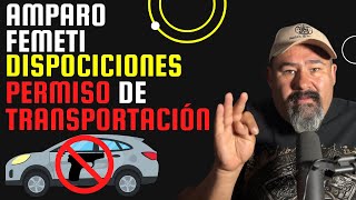 Amparo de la FEMETI a Disposiciones en Permisos de Transportacion de Armas