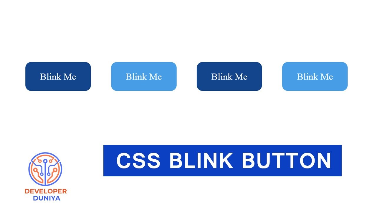 CSS Blinking button | CSS3 Blinking | Blink animation on HTML button | CSS  Animation Effects - YouTube