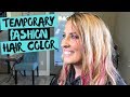 Applying Temporary Fashion Hair Color (PINK)