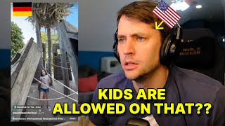 American reacts to INCREDIBLE German Playgrounds