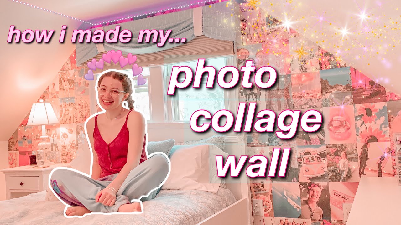 How I Made My Aesthetic Photo Collage Wall Youtube