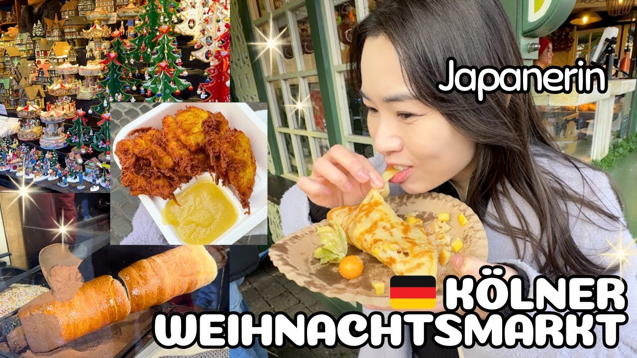 Ich esse mich durch den Kölner Weihnachtsmarkt 🇩🇪🎄