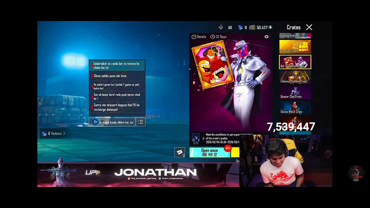 Jonathan funny reaction on not your type voice pack 😅.    