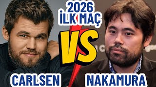 İKİSİNİN DE 2 SANİYESİ KALIYOR!!! 2026'da İLK KEZ KARŞILAŞTILAR | Magnus Carlsen vs. Hikaru Nakamura