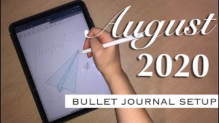 August 2020 Digital Bullet Journal Setup | Plan with Me!