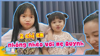 Bảo Nhi - Bảo Ngọc ngồi tâm sự với cô chú, nhõng nhẽo đòi mẹ Quỳnh Quỳnh đút cơm cho ăn