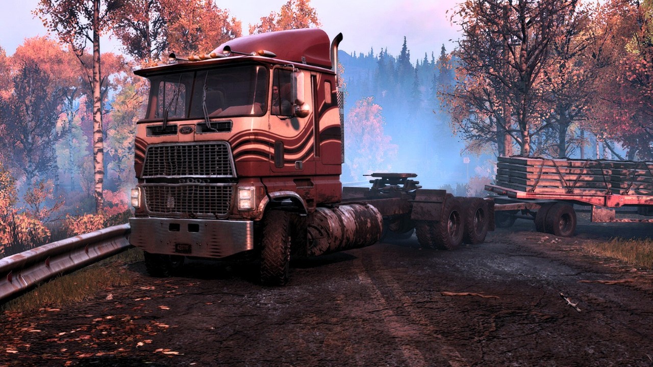 SnowRunner - Clearing Rockslide & Fallen Powerline - I'm Stuck With a Highway Truck (No Commentary)