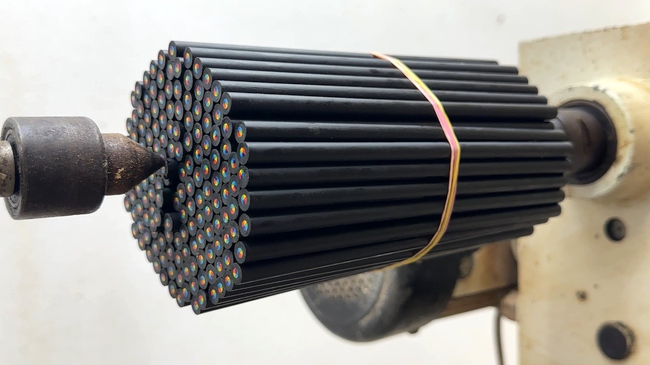 Craft Woodturning Products - Making Beautiful Vase From Rainbow Pencils And Epoxy Resin