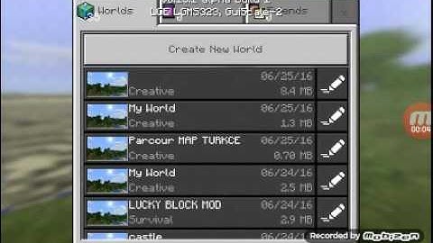 Playing minecraft and recording with mobizen check it out