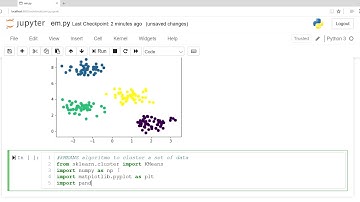 EM algorithm and k-Means algorithm.(ml lab 8th program)