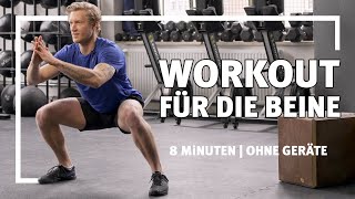 Bein-Workout für zuhause ohne Geräte  | 8 Minuten Training zum Mitmachen | Sport-Thieme