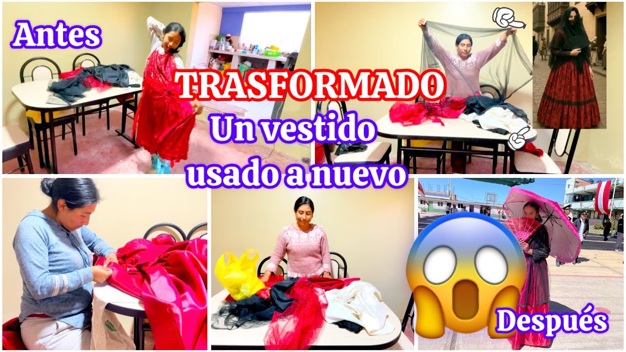 ¡¡QUEDÓ COMO NUEVO😱!! Trasforme un vestido usado para mi hija 🥰con poco dinero 💵💸