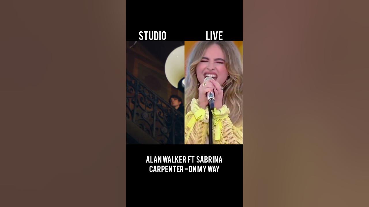 Alan Walker ft Sabrina carpenter On my way Studio version vs live performance