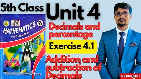 Maths Class five |Exercise 4.1 |Unit 4 |Sindh text book board