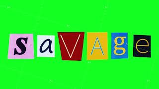 Savage Vivid Neon Lettering Design, Dynamic Visual Composition Showcasing Vibrant Letters