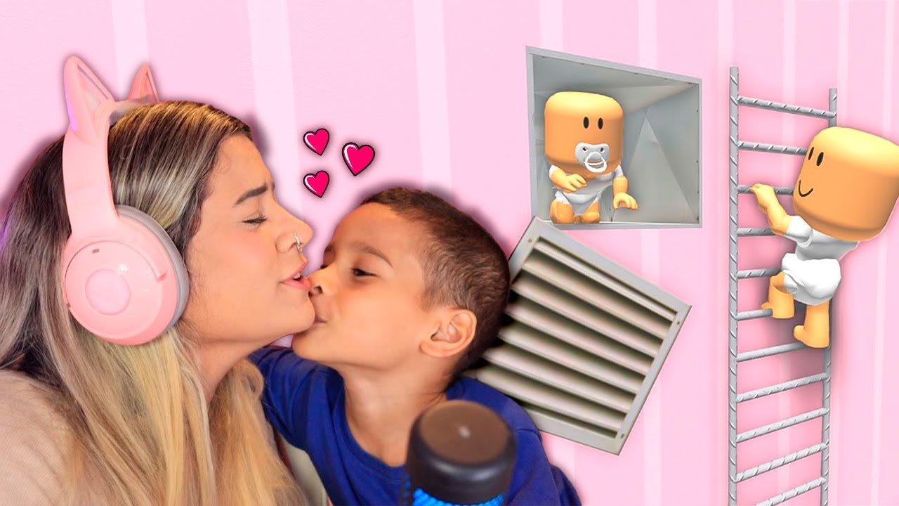 Escapando da CRECHE com MEU FILHO no ROBLOX