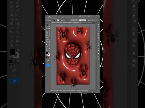 Adobe Illustrator 2026 - Tips for creating a 3D Spider-Man Wallpaper #adobeillustrator