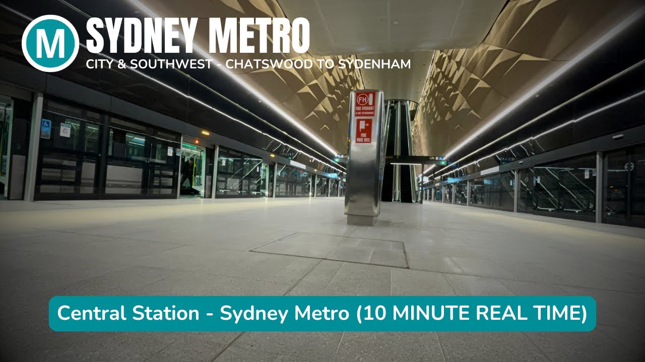 HD 60 FPS HDR - 10 Minutes of Sydney Metro Peak Hour at Central Station Sydney NSW