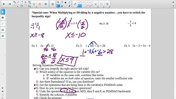 6.2 Solve Multi step Inequalities Notes