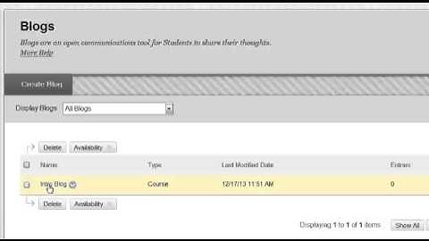 Blackboard 9.1.13: Post to Blog
