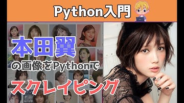 【Python入門】本田翼の画像をスクレイピング。Pythonでできること: 画像のダウンロード。Progateが終わってから行う演習 | BeautifulSoup | Selenium| Bing