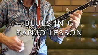 Video thumbnail of "Blues in G: Banjo Lesson"