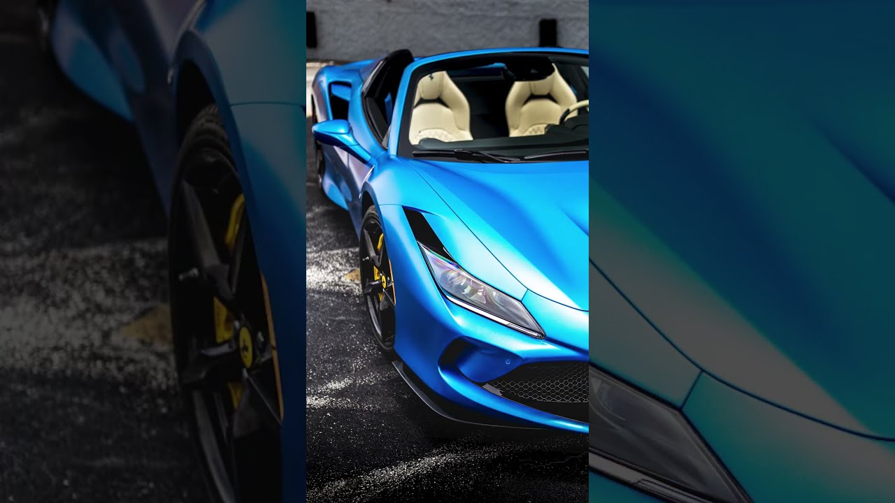 SUPER RARE SPECIAL ORDER Blu Corsa Ferrari F8 Spider With A White Interior FULL Matte PPF