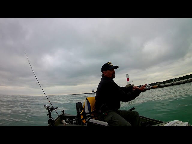 20+ pound Lake Michigan King Salmon Jon Boat Trolling 