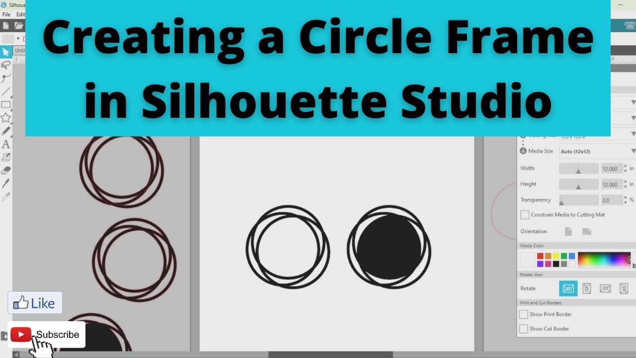 Creating a Circle Frame in Silhouette Studio with Basic Tools 