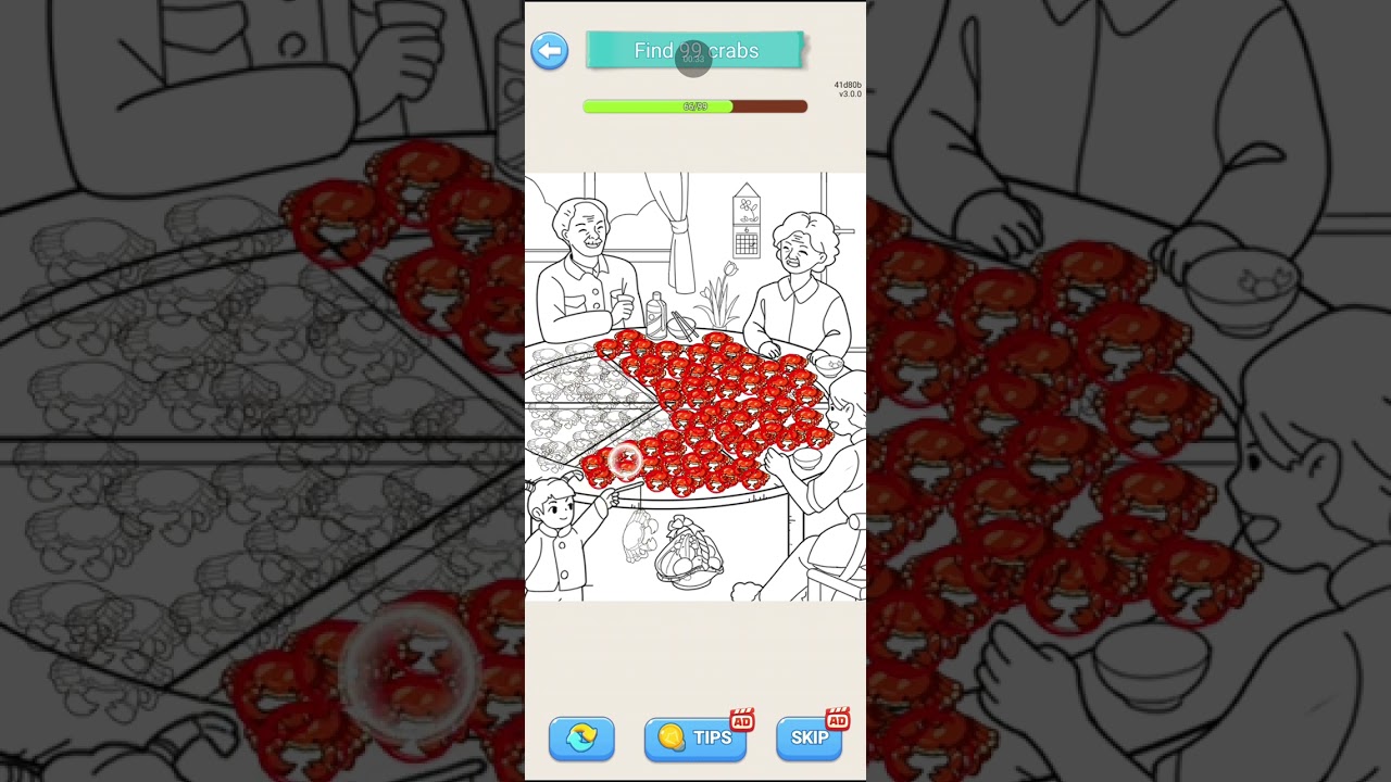 Find 99 Crabs / Find crab #crazybrainpuzzin #games #crazybrainpuzzle