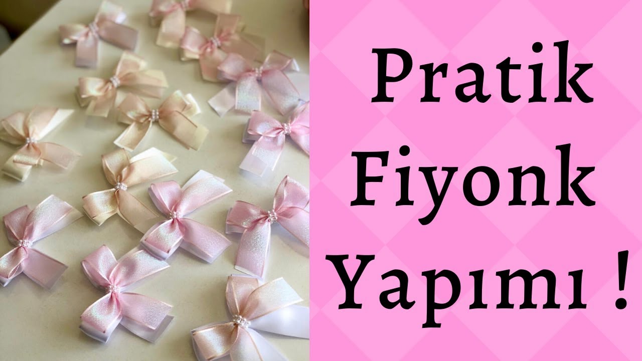 SÜSLEMELERİNİZ İÇİN ÇOK ŞIK VE PRATİK KURDELEDEN FİYONK YAPIMI!