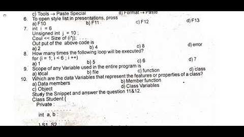 12th Computer Science First Revision 2019 - Question Paper (Tirunelveli District) | (English Medium)