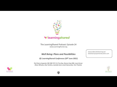 LearningShared Episode 24: Well Being - Plans and Possibilities (Conference: 29th June 2021)