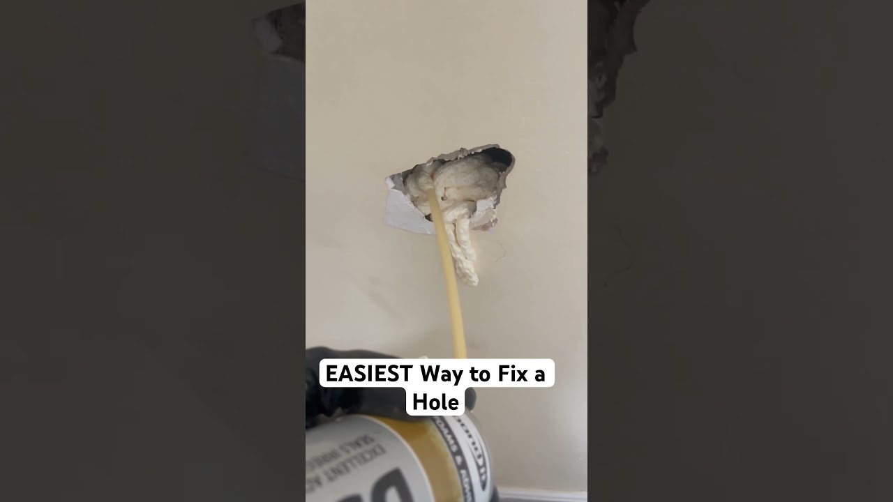 The EASIEST Way To Fix A Hole In Your Drywall Tips Diy Youtubeshorts Woodworking Wall Holes