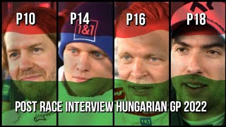 SEBASTIAN, MICK, KEVIN & NICHOLAS POST RACE INTERVIEW HUNGARIAN GP 2022