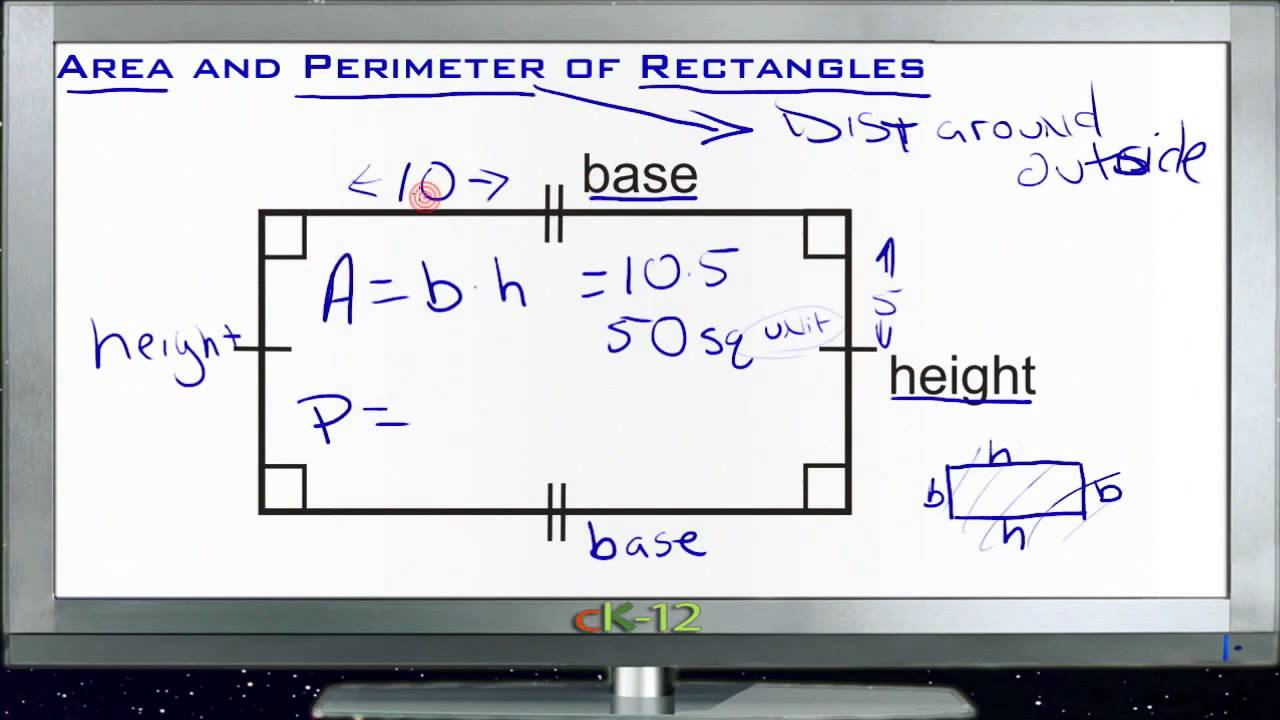 perimeter of a rectangle perimeter of a rectangle