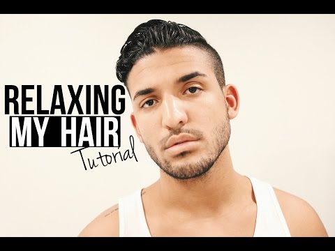 RELAXING MY HAIR | HAIR TUTORIAL FOR MEN | DemTheCeleb @LifeasDem