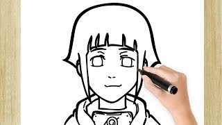 Hinata Hyuga Simple - Desenho de raposacray - Gartic