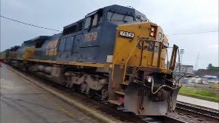 [CSX] 7679 CW40-8 Leads E802-02 Empty Coal Train With A Loud K5LA In Fayetteville NC