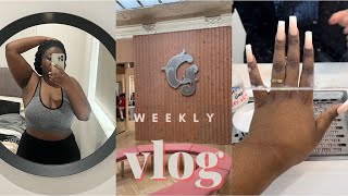 weekly vlog: home workouts, overworked, fresh nails, friend dates