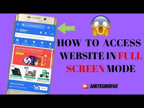 How to Access Website In Full Screen Mode Without Notification Bar