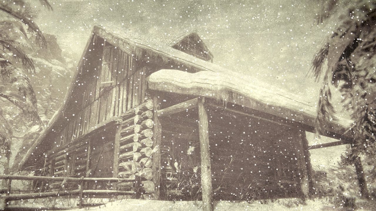 SUPER Howling Wind & Blowing Snow At The Cabin Porch - Stress Relief to ...