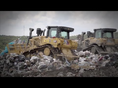 Up Close|Cat® D6 XE Electric Drive Dozers Doing Landfill Work