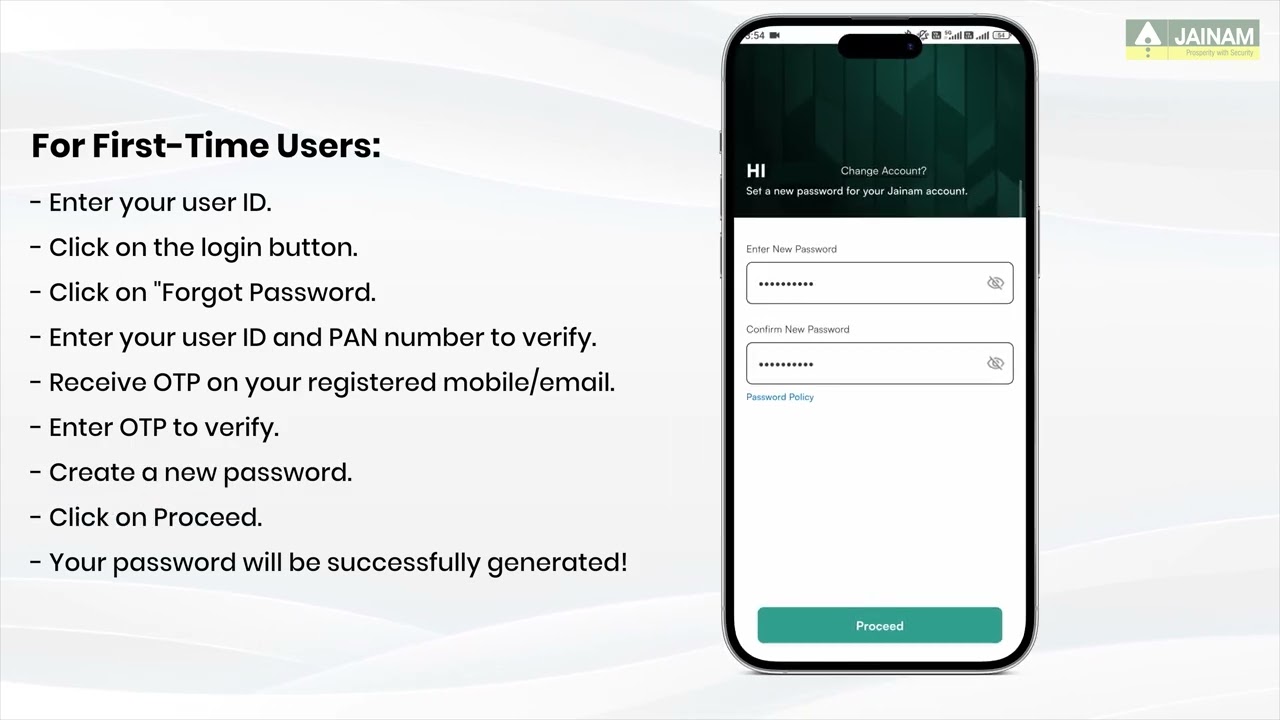 Jainam Lite — Login Flow