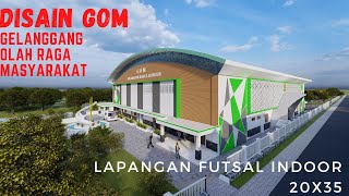 ANIMASI ARSITEKTUR PERENCANAAN GOM LAPANGAN FUTSAL INDOOR KECAMATAN RANCABUNGUR, KABUPATEN BOGOR