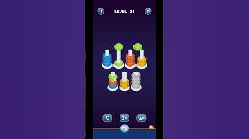 Lv 21 Nut Sort Puzzle - Color Sort/ 螺帽顏色排序/ ナットカラーソート (Guru Game)