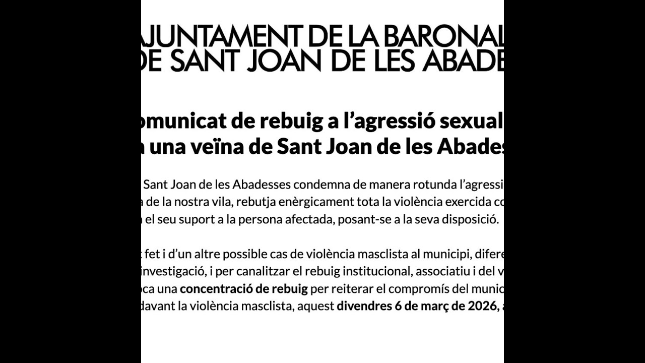 Detingut un home de 30 anys per una agressió sexual a Sant Joan de les Abadesses
